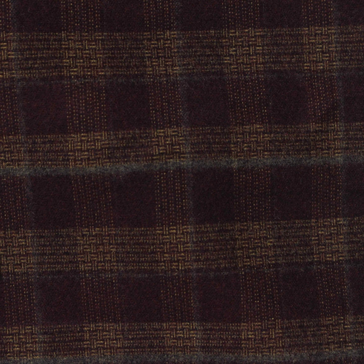 Dark Brown Plaid Woven, Poly-Viscose, 285 gsm, 150 cm, ref EF-265152