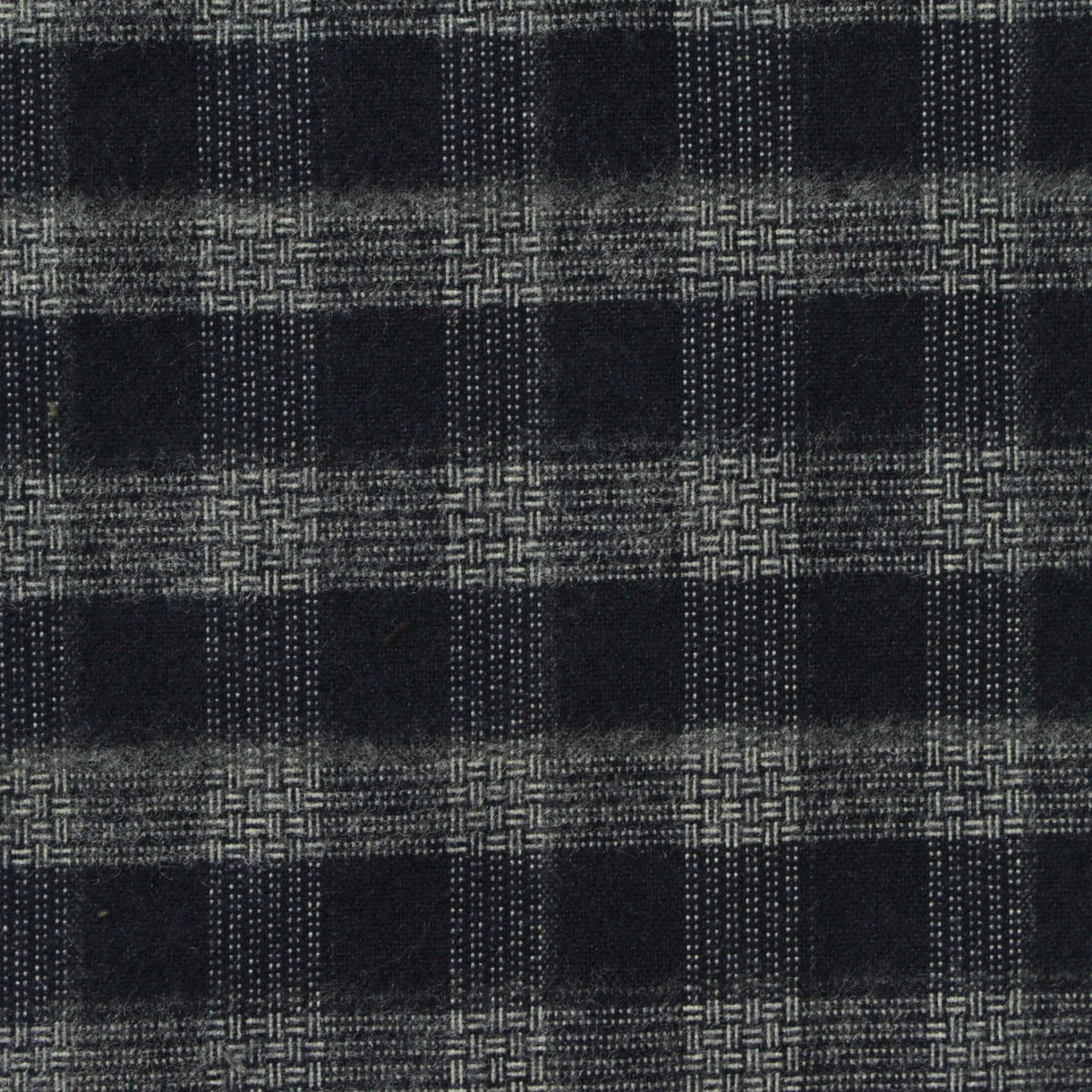 Dark Grey Plaid Woven, Poly-Viscose, 285 gsm, 150 cm, ref EF-265154