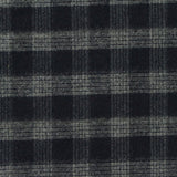 Dark Grey Plaid Woven, Poly-Viscose