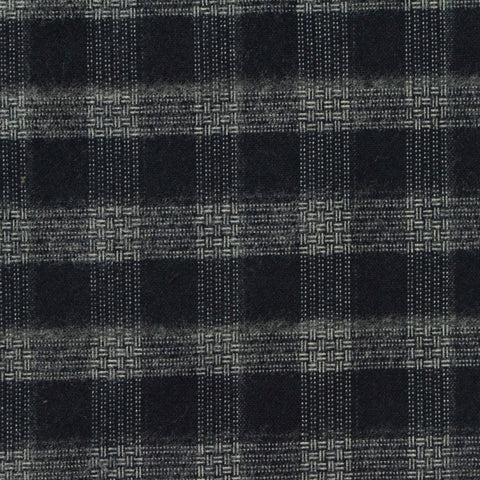 Dark Grey Plaid Woven, Poly-Viscose, 285 gsm, 150 cm, ref EF-265154