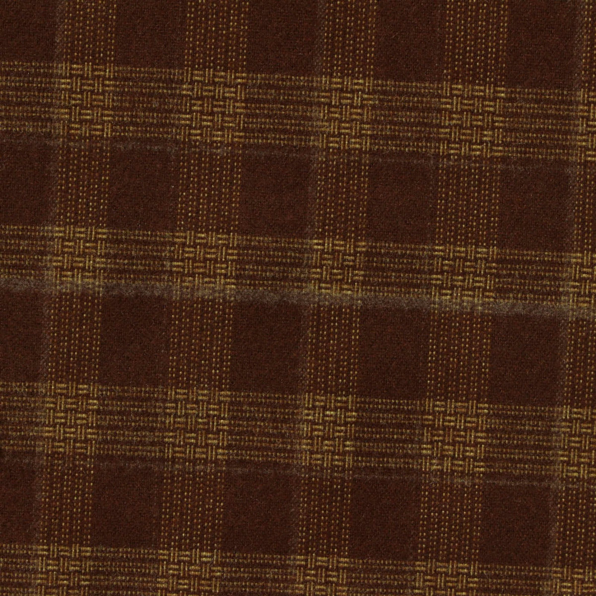 Brown Plaid Woven, Poly-Viscose, 285 gsm, 150 cm, ref EF-265155