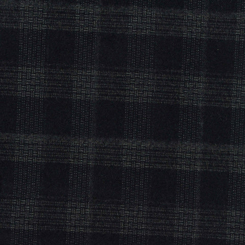 Dark Grey Tone-on-Tone Check Woven, Poly-Viscose