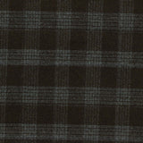 Dark Grey Plaid Woven, Poly-Viscose