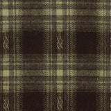 Dark Brown Bold-Plaid Woven, Poly-Viscose
