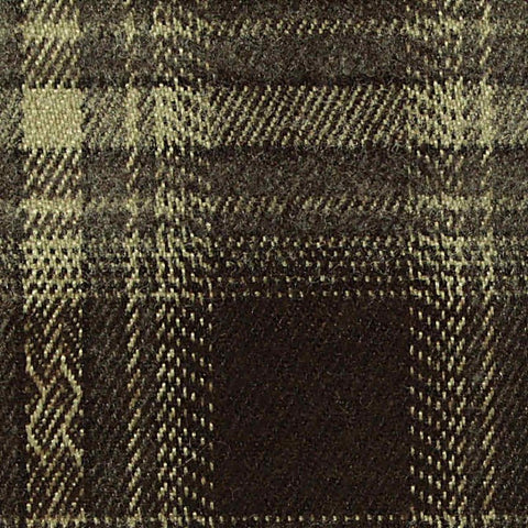 Dark Brown Bold-Plaid Woven, Poly-Viscose
