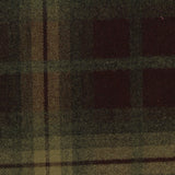 Dark Green Plaid Woven, Poly-Viscose