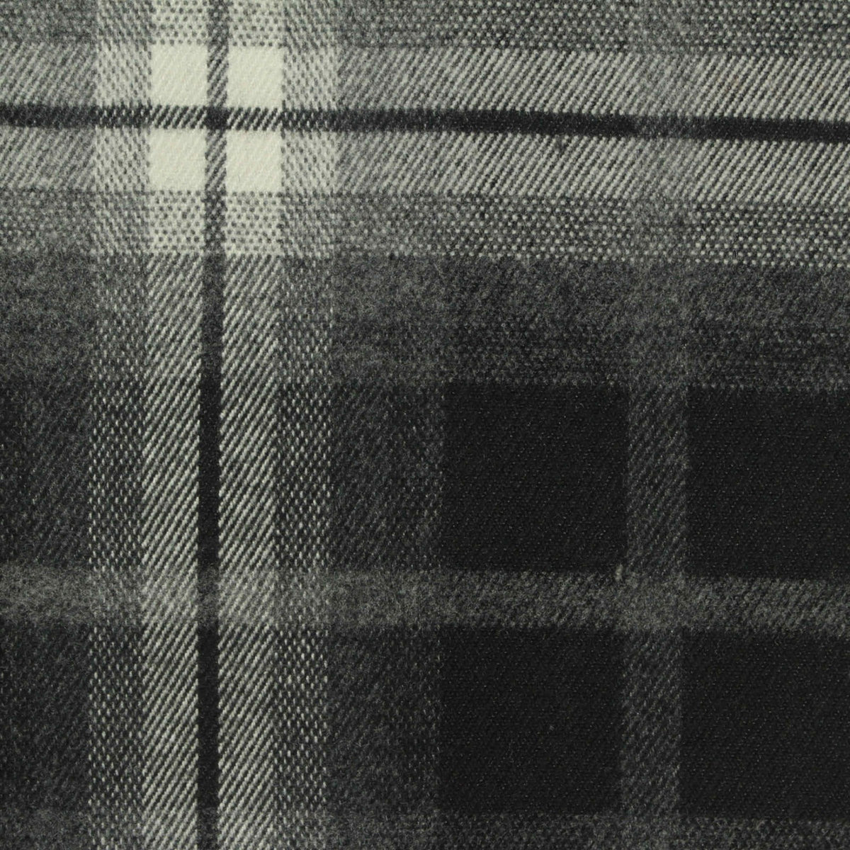 Black Plaid Woven, Poly-Viscose, 285 gsm, 150 cm, ref EF-265165