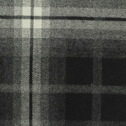 Black Plaid Woven, Poly-Viscose, 285 gsm, 150 cm, ref EF-265165