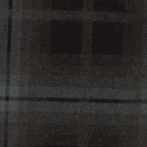 Dark Grey Plaid Woven, Poly-Viscose, 285 gsm, 150 cm, ref EF-265168