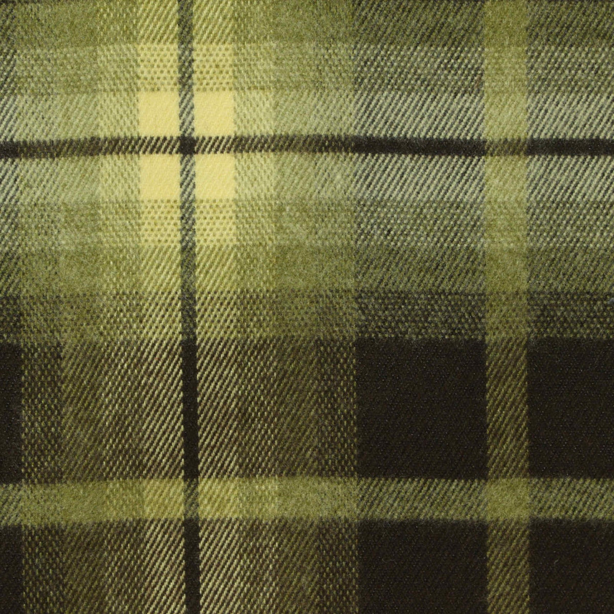 Olive Plaid Woven, Poly-Viscose, 285 gsm