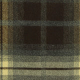 Dark Brown Plaid Woven, Poly-Viscose