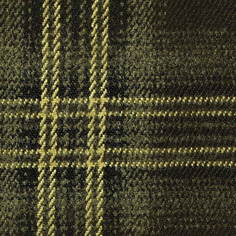 Dark Green Plaid Woven, Poly-Viscose, 285 gsm, 150 cm, ref EF-265172