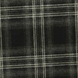 Dark Grey Plaid Woven, Poly-Viscose