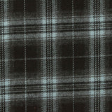 Dark Grey Plaid Woven, Poly-Viscose