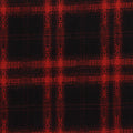 Red Plaid Woven, Poly-Viscose, 285 gsm, 150 cm, ref EF-265177