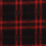 Red Plaid Woven, Poly-Viscose