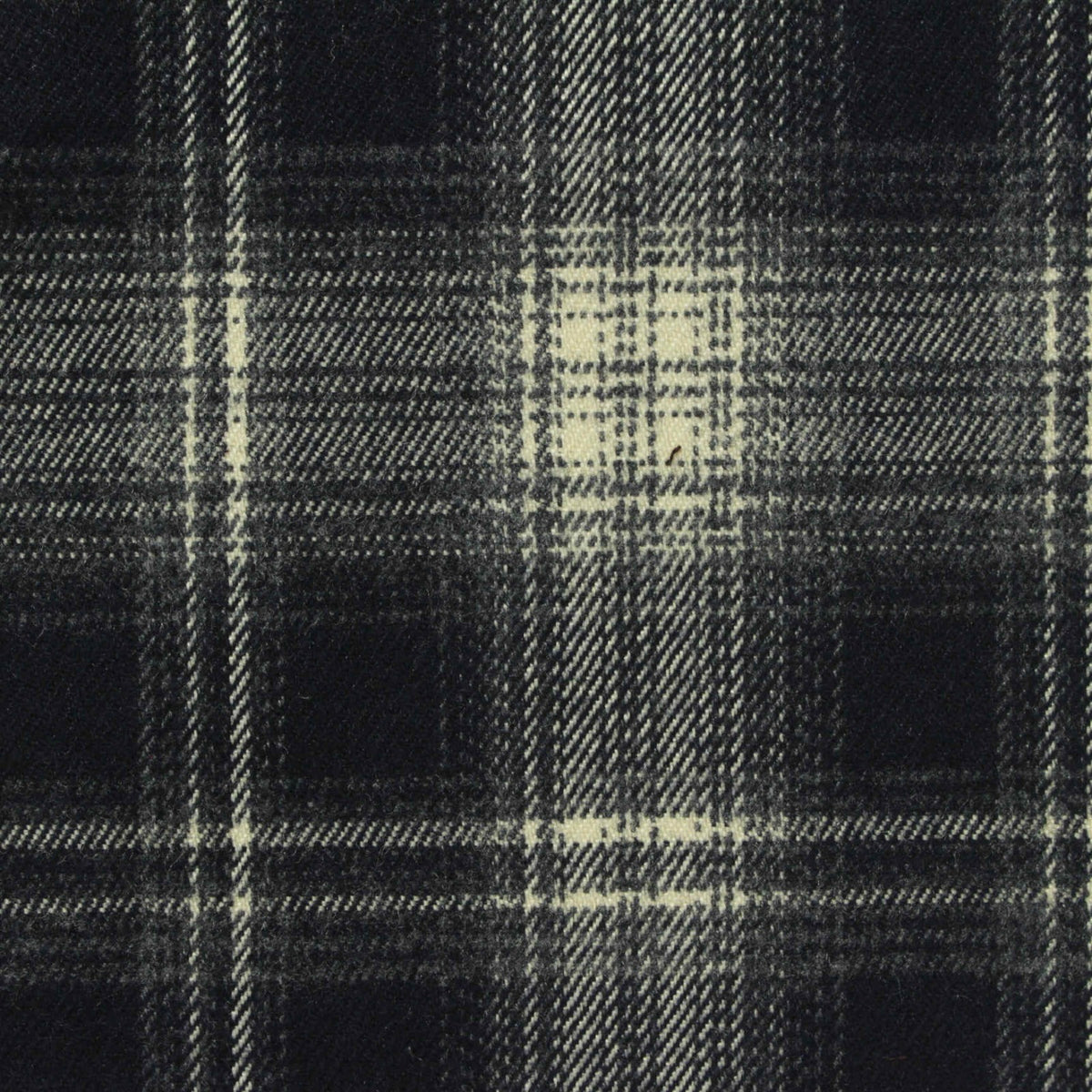 Grey Plaid Woven, Poly-Viscose