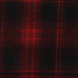Red Plaid Woven, Poly-Viscose