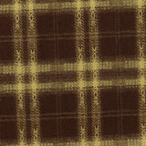 Brown Plaid Woven, Poly-Viscose