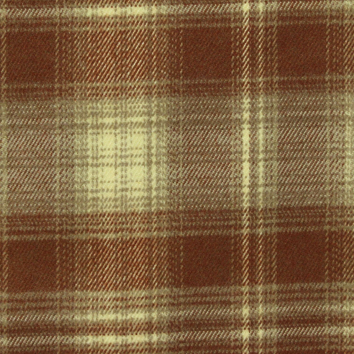 Rust Plaid Woven, Poly-Viscose