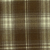Brown Plaid Woven, Poly-Viscose