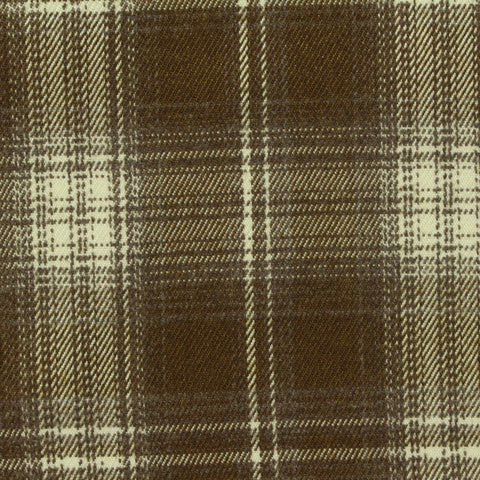 Brown Plaid Woven, Poly-Viscose, 290 gsm, 150 cm, ref EF-265186