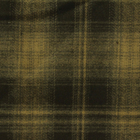Olive Plaid Woven, Poly-Viscose, 290 gsm