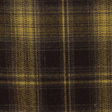 Dark Brown Plaid Woven, Poly-Viscose
