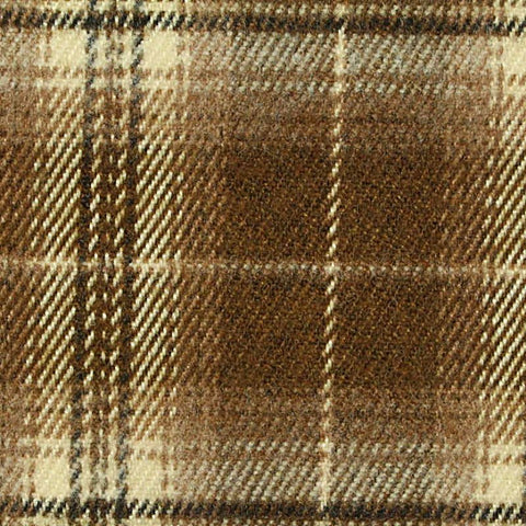 Brown Plaid Woven, Poly-Viscose, 285 gsm, 150 cm, ref EF-265192