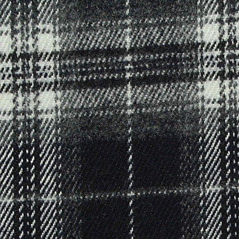 Black Plaid Woven, Poly-Viscose, 285 gsm, 150 cm, ref EF-265194