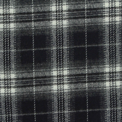 Black Plaid Woven, Poly-Viscose, 285 gsm, 150 cm, ref EF-265194