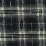 Dark Grey Plaid Woven, Poly-Viscose