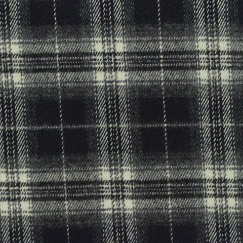 Dark Grey Plaid Woven, Poly-Viscose, 285 gsm, 150 cm, ref EF-265195