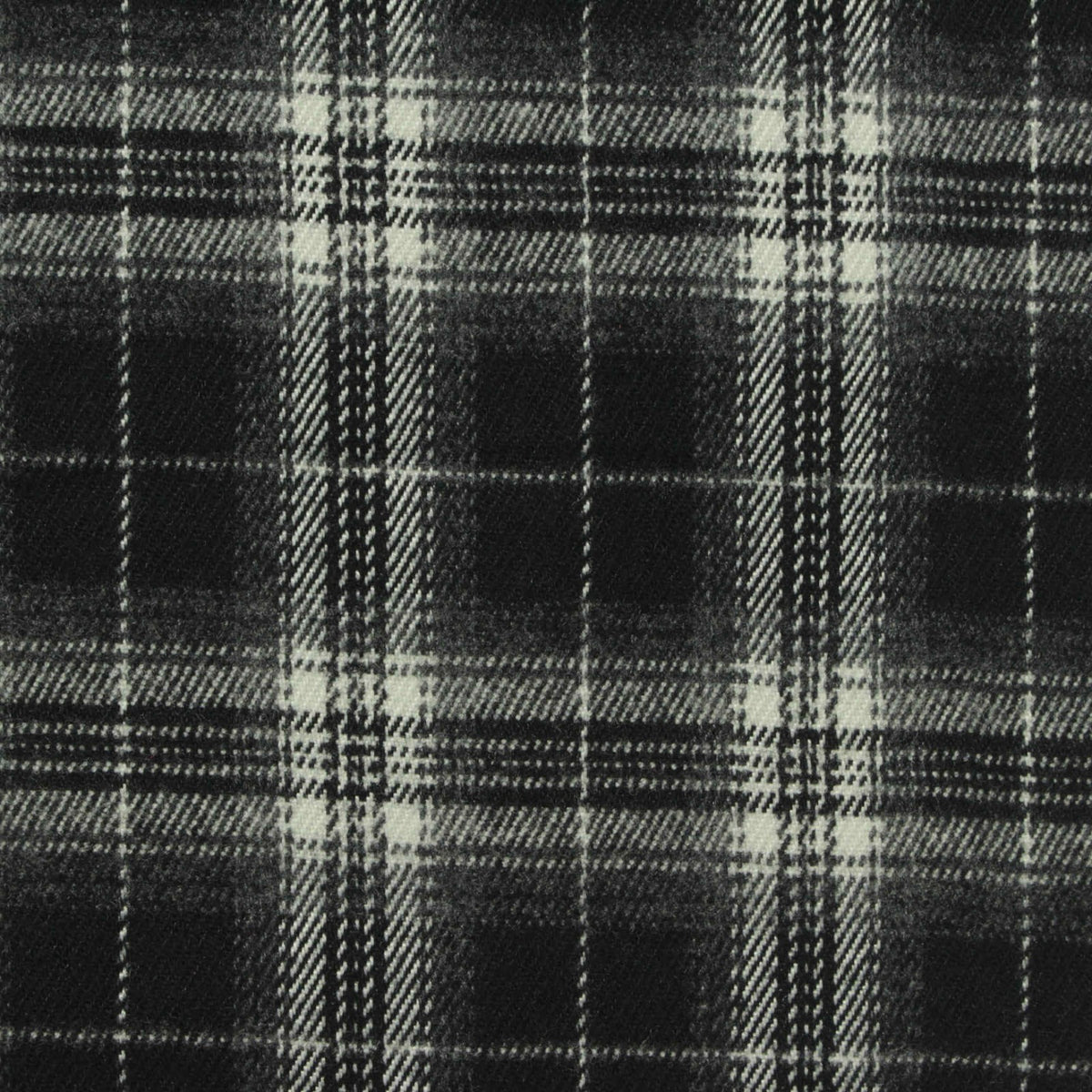 Black Plaid Woven, Poly-Viscose, 285 gsm, 150 cm, ref EF-265196