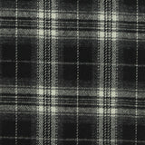 Black Plaid Woven, Poly-Viscose