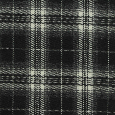 Black Plaid Woven, Poly-Viscose, 285 gsm, 150 cm, ref EF-265196