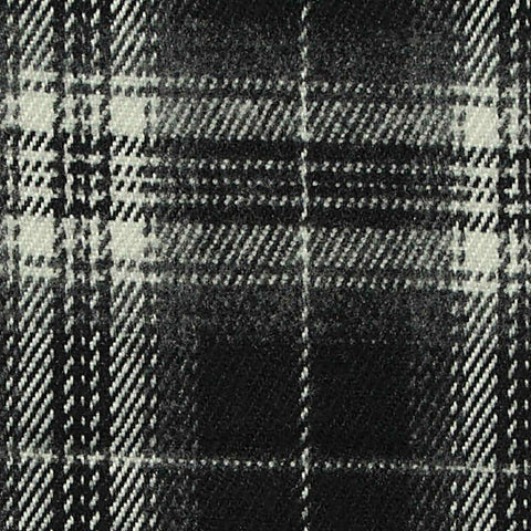 Black Plaid Woven, Poly-Viscose, 285 gsm, 150 cm, ref EF-265196