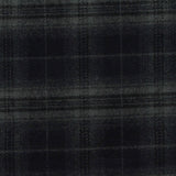 Dark Grey Plaid Woven, Poly-Viscose