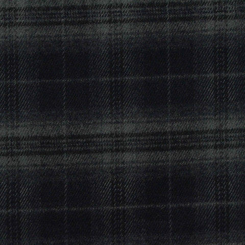 Dark Grey Plaid Woven, Poly-Viscose, 285 gsm, 150 cm, ref EF-265197