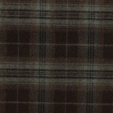 Dark Brown Plaid Woven, Poly-Viscose