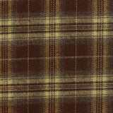 Brown Plaid Woven, Poly-Viscose