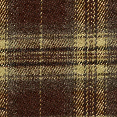 Brown Plaid Woven, Poly-Viscose, 285 gsm, 150 cm, ref EF-265199
