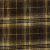 Brown Plaid Woven, Poly-Viscose