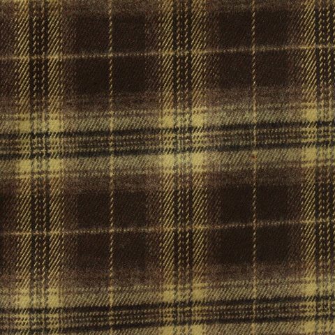 Brown Plaid Woven, Poly-Viscose, 285 gsm, 150 cm, ref EF-265201