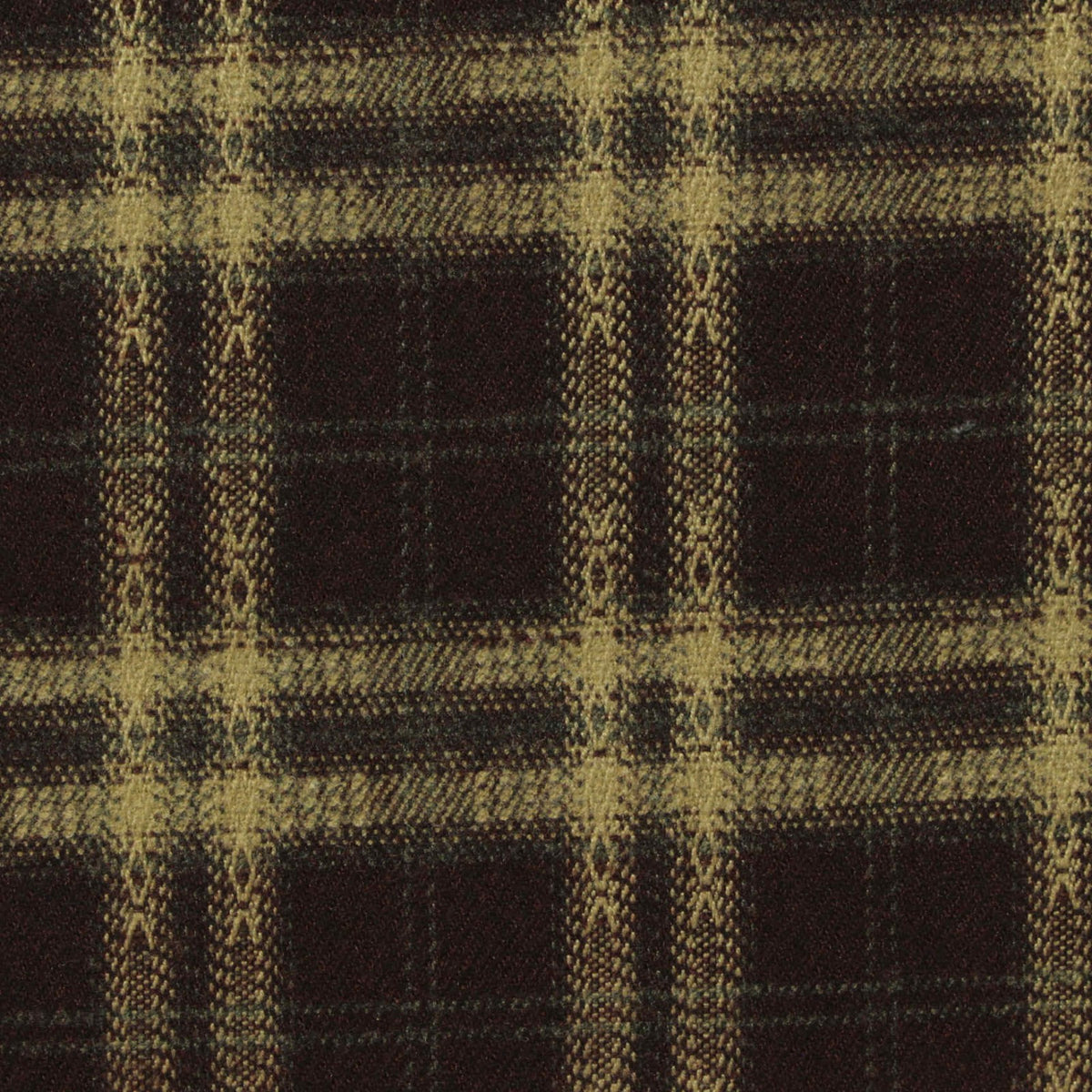 Dark Brown Plaid Woven, Poly-Viscose, 285 gsm, 150 cm, ref EF-265202