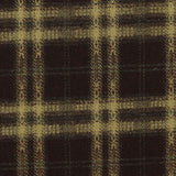 Dark Brown Plaid Woven, Poly-Viscose
