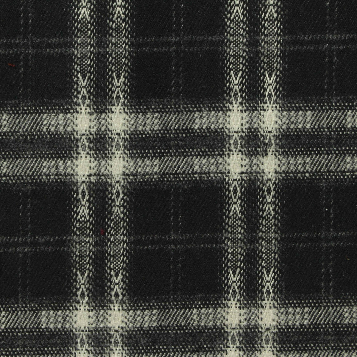 Black Plaid Woven, Poly-Viscose, 285 gsm, 150 cm, ref EF-265203