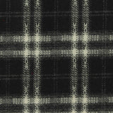 Black Plaid Woven, Poly-Viscose