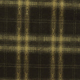Dark Brown Plaid Woven, Poly-Viscose