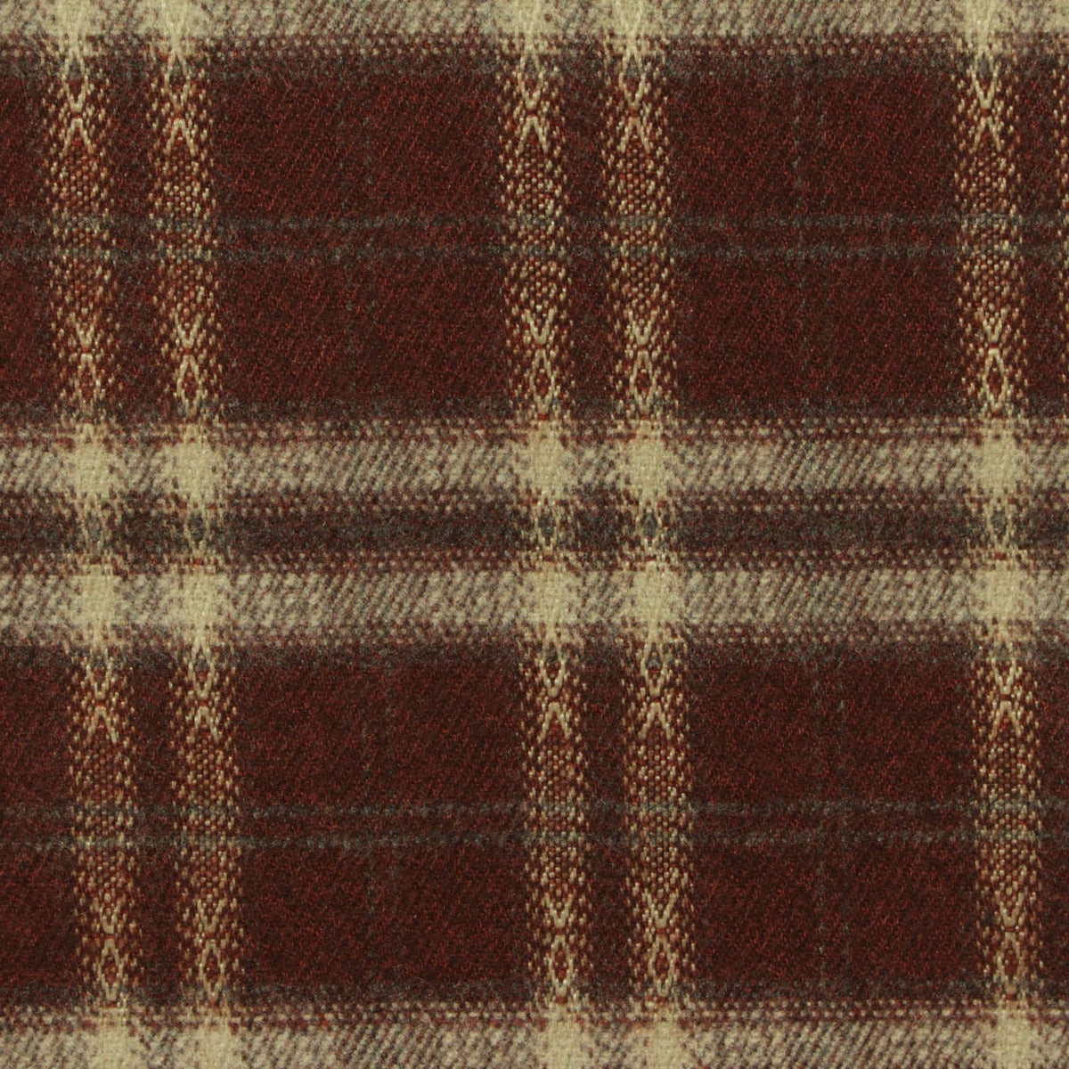 Maroon Bold-Plaid Woven, Poly-Viscose, 285 gsm, 150 cm, ref EF-265205